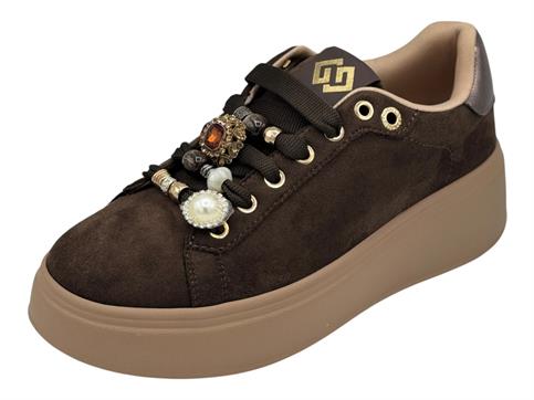 gold&gold gb1093 testa di moro sneaker tessuto donna