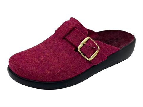 grunland ci2961 bordeaux ciabatta feltro  donna