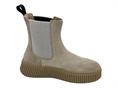 frau a40c5 beige tronchetto camoscio platform donna