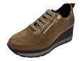 melluso r25566 marrone sneakers pelle  donna