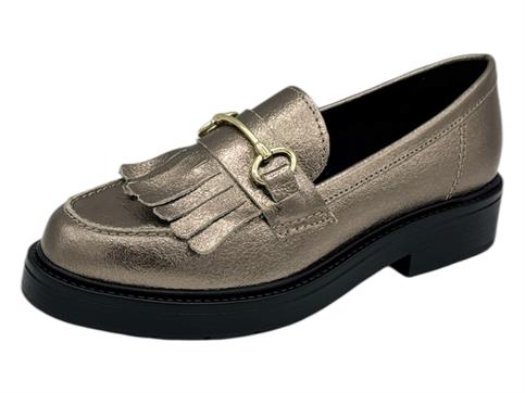 francesco brunelli 5104 acciaio mocassino  donna