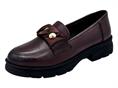 melluso 034356 bordeaux mocassino pelle donna