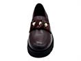 melluso 034356 bordeaux mocassino pelle donna