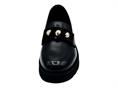 melluso 034356 nero mocassino pelle  donna caramato