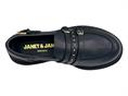 janet j-470 nero mocassino pelle donna cararmato