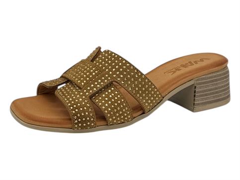melluso k56075 cuoio ciabatta donna pelle memory