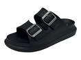 grunland ci1906 nero ciabatta gomma platform donna