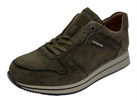 mephisto gerome verde sneakers camoscio uomo
