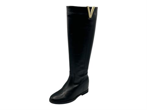 anima iv100 nero stivale  donna pelle zeppa interna