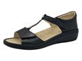 grundland SC5154 nero sandalo donna plantare pelle