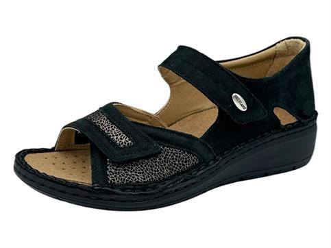 grunland sc5635 nero sandalo  donna plantare