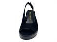melluso r80542 nero sandalo  donna zeppa pelle