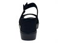 melluso r80542 nero sandalo  donna zeppa pelle