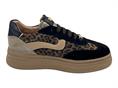 janet j-1050 nero sneakers camoscio platform donna