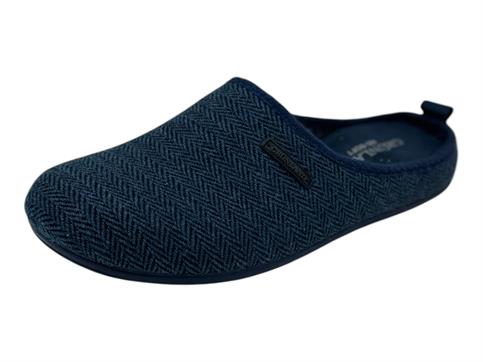 grunland ci1928 blu ciabatta tessuto uomo